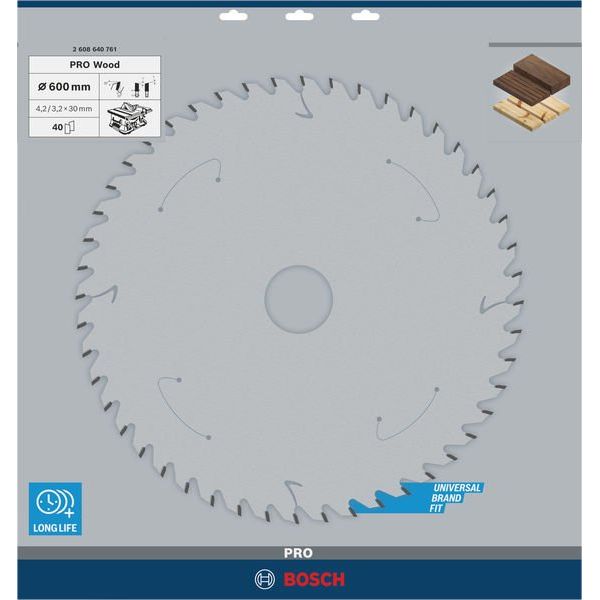 Bosch - Kreissägeblatt PRO Wood Kreissägeblatt, 2608640761 600 x 4 x 30 mm
