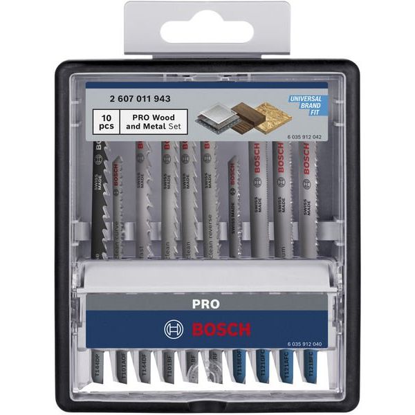 Bosch - Stichsägeblatt PRO Wood and Metal 2607011943VE(10) Stichsägeblatt Set T
