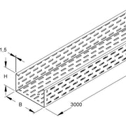 Niedax - Kabelrinne Rinne m.Verbinder RS 110.550 F − 6 Meter
