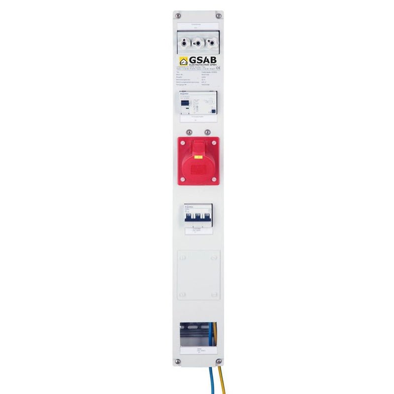 GSAB Elektrotechnik - CEE-Steckdosen-Kombination (IEC 60309) Systemleiste 99.00.022-Z CEE16-Zähler vorber