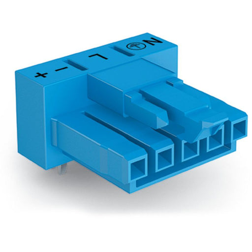 WAGO - Leiterplattensteckverbinder Buchse für Leiterplatten 890-3105/011-000 abgew.,5-polig,blau − 100 Stück