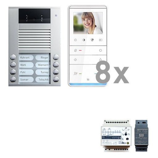 TCS Tür Control - Türsprech-Set Videosprechanlgenset color PVE16080-0010 8 Tasten AP,Freispr