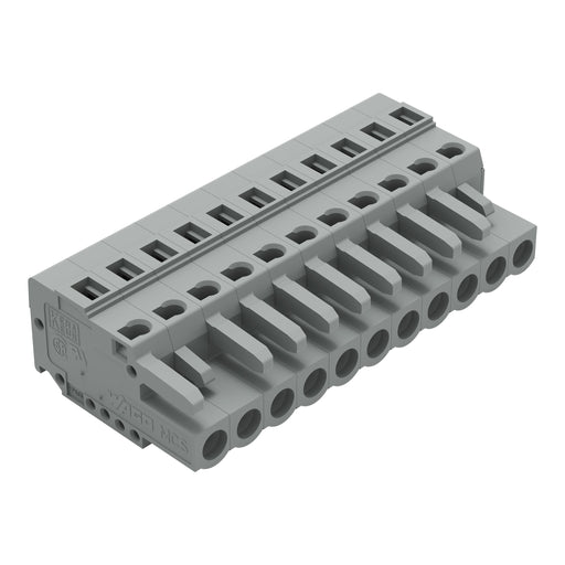 WAGO - Kabelsteckverbinder für Leiterplattensteckverbinder 1-Leiter-Federleiste 231-111/102-000 CAGECLAMP,2,5 mm²,gr − 25 Stück