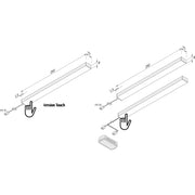 Hera - Decken-/Wandleuchte LED-Unterbauleuchte LEDADDON#61054823321 3erSet nw