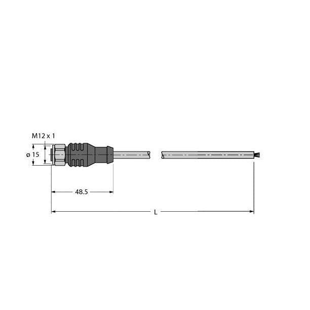 Turck - Konfektioniertes Sensor-Aktor-Kabel Feldbusleitung RKCV-FBY48BK-3M/5D − 1 Stück