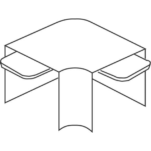 HKL - Flachwinkel für Leitungführungskanal Flachwinkel lgr FW3030.8 Kanal-System HKL − 10 Stück
