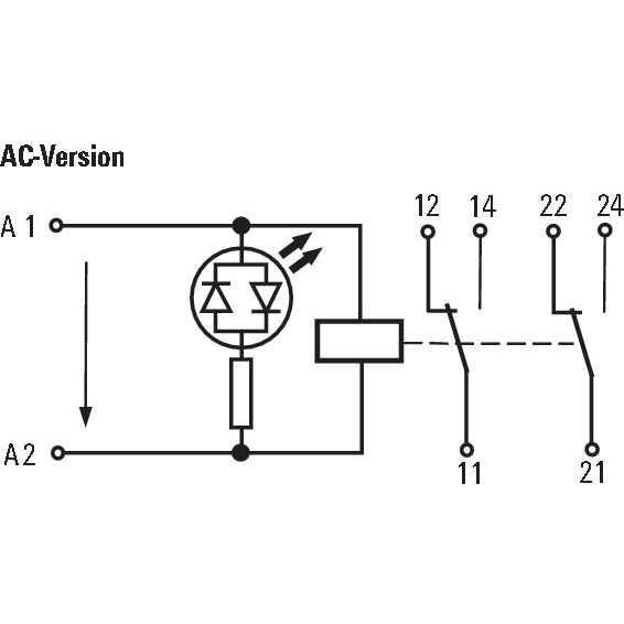 Weidmüller - Schaltrelais Relaiskoppler m.Prüftaste RCIKIT 24VAC2COLD/PB 24V/31,6mA AC − 10 Stück