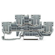 WAGO - Durchgangs-Reihenklemme 2-Pin/2-Pin-DoppelstockKl. 870-151 L/L,grau − 50 Stück