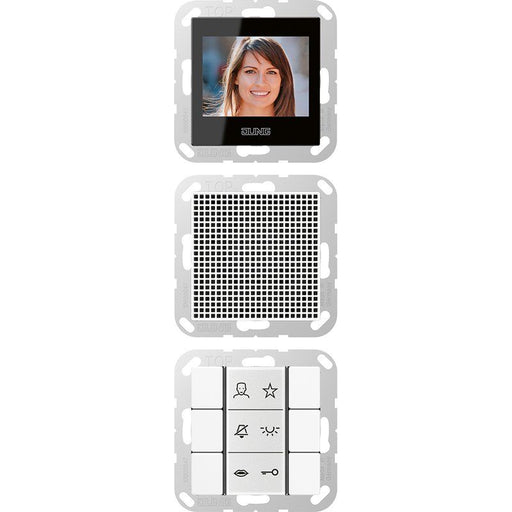 Jung - Innenstation für Türkommunikation Video-Innenstation SI VI A 622 WW m.Beschriftungsfeld − 1 Stück by Jung
