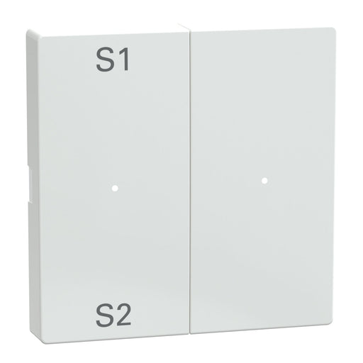 Merten - Abdeckung/Bedienelement für Installationsschalterprogramme Wippe aws MEG5226-0325 2f,(Szene1/2,blank)