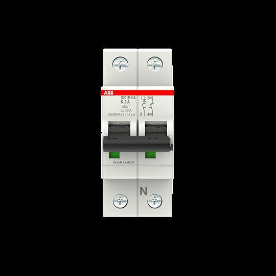 ABB Stotz S&J - Leitungsschutzschalter Sicherungsautomat S201M-K2NA 10 kA, 2 A, 1P+NA