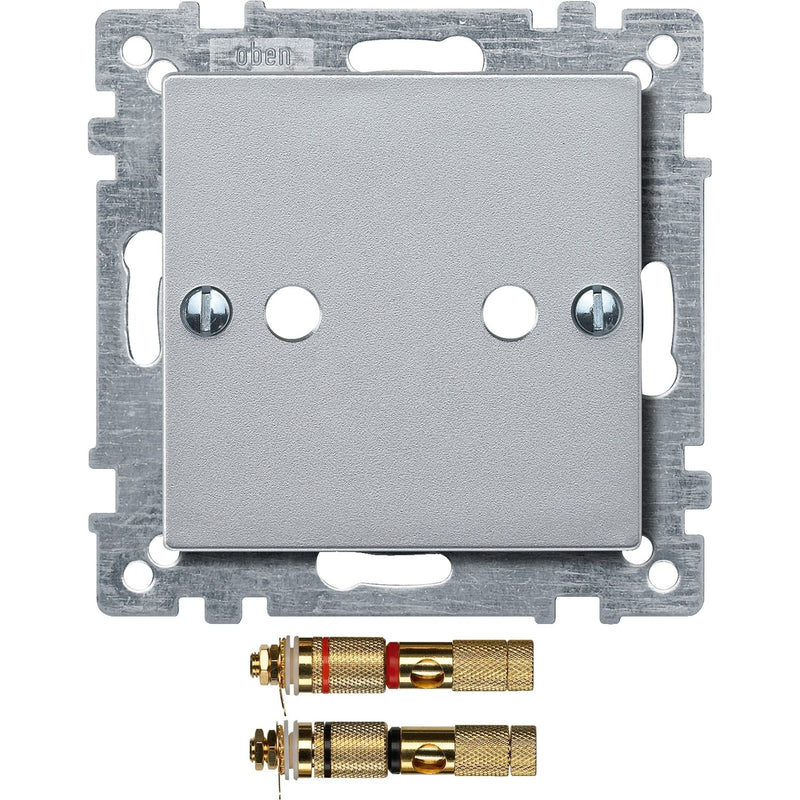 Merten - Einsatz/Abdeckung für Kommunikationstechnik Zentralplatte alu 469360 für Lauts.-Verbinder