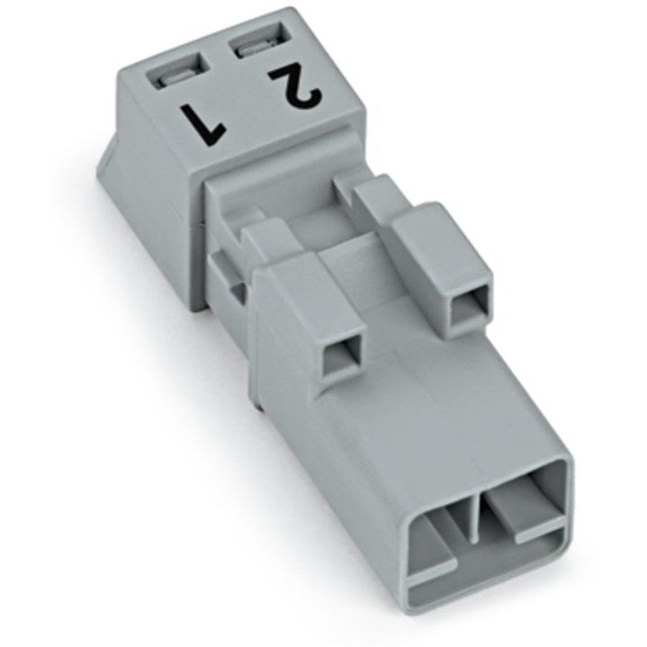 WAGO - Steckverbinder für steckbare Gebäudeinstallation Stecker 2-polig 890-252 grau − 50 Stück