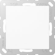 Jung - Abdeckung/Bedienelement für Installationsschalterprogramme Blind-Abdeckung aws A 594-0 WW kompl.mit Tragring