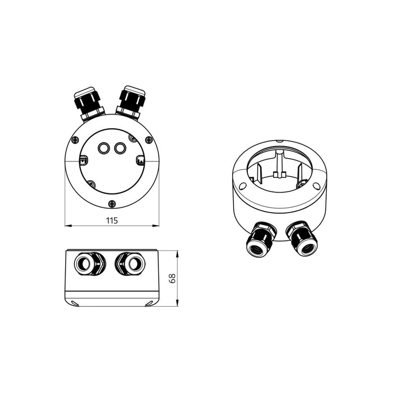 BEG Brück Electronic - Zubehör/Ersatzteile für Bewegungsmelder Aufputzdose 92375 IP65