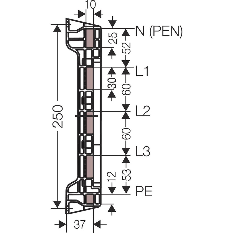 Hensel - Sammelschienenträger Mi ST 63 630A