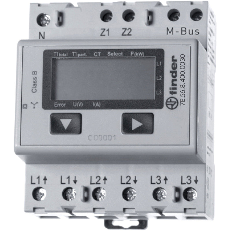 Finder - Elektrizitätszähler Wandlerzähler 7E.56.8.400.0030 LCD-M-Bus-Schnittst