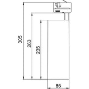 Brumberg Leuchten - Downlight/Strahler/Flutlicht LED-Schienenstrahler 88397183 3000K schwarz