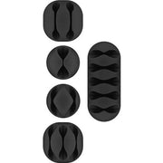 Goobay - Zubehör/Ersatzteile für Unterhaltungselektronik Kabel Managementset 70683 sw 1x1/2x2/1x3/1x5-Slot