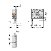 WAGO GmbH & Co. KG - Leiterplattenklemme Leiterplattenklemme,6 mm² 2626-1101/000-005 Maß7,5mm,rt − 200 Stück