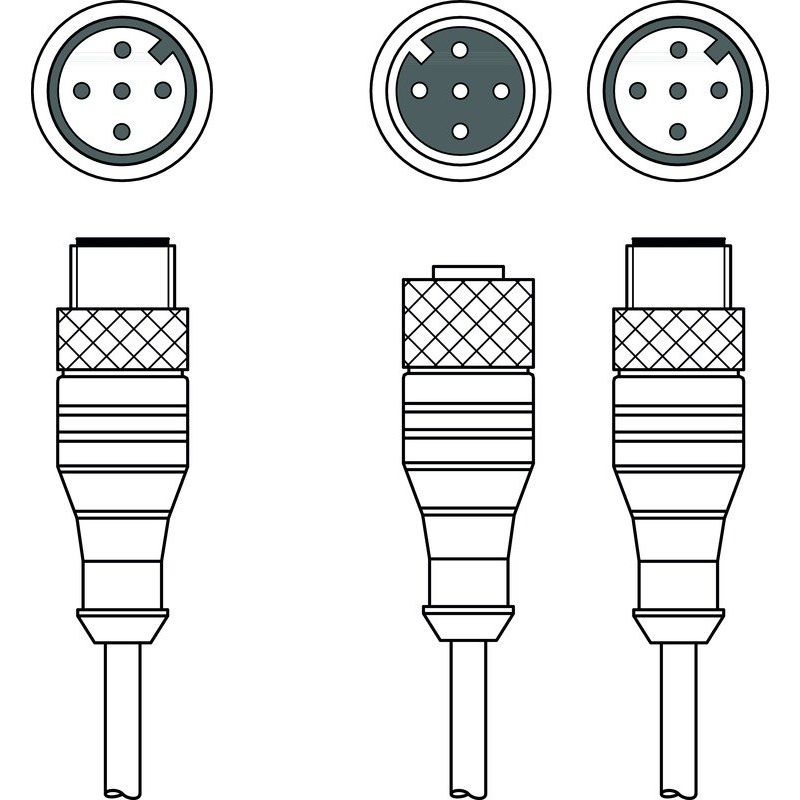 Leuze - Konfektioniertes Sensor-Aktor-Kabel Verbindungsleitung K-YCN M12A-#50118184