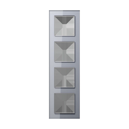 Jung - Abdeckrahmen Glasrahmen 4fach AC 584 GL KG kristallgrau