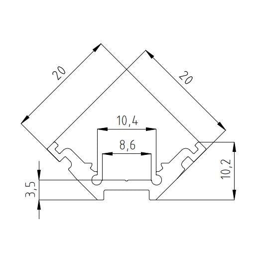 Barthelme - Mechanisches Zubehör/Ersatzteile für Leuchten Alu-Profil 62378082 2010mm, schwarz