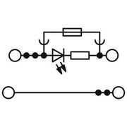 Phoenix Contact - Sicherungs-Reihenklemme Sicherungsreihenklemme PTTB 4-HESIL#3211892  − 50 Stück