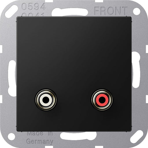 Jung - Multifunktions-Anschlussdose Multimedia-Anschlusssystem MA A 1021 SWM graphitschwarz matt