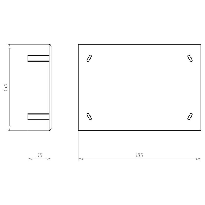 Kaiser - Deckel für Dose/Gehäuse für Montage in der Wand/Decke Abschluss-Steckdeckel 9911.12 185x130x3,5mm