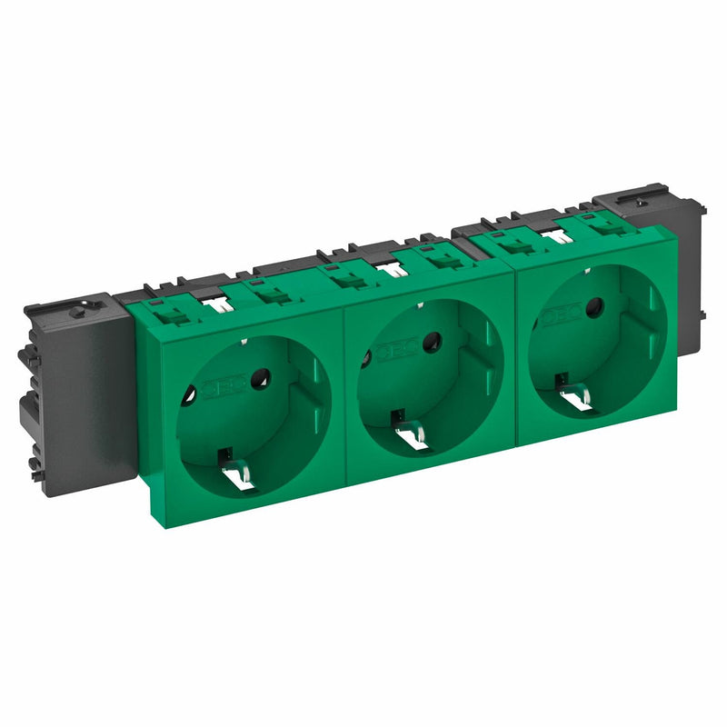 OBO Bettermann - Steckdose 0 Grad, 3-fach STD-D0C MZGN3 250V,10/16A,Schutzk