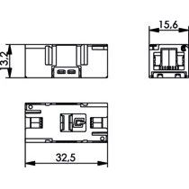 Telegärtner - Modulare Kupplung STX RJ45 Kupplung Cat.6 100007533