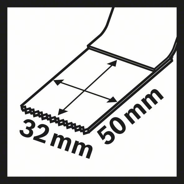 Bosch - Blatt für Oszillierer Tauchsägebl Starlock 2609256D53 PAIZ 32 AT,50x32mm