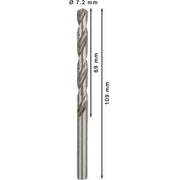 Bosch - Bohrer PRO Metal HSS-G 2608595337 Spiralbohrer 7,2 x