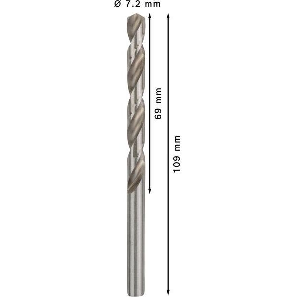 Bosch - Bohrer PRO Metal HSS-G 2608595337 Spiralbohrer 7,2 x