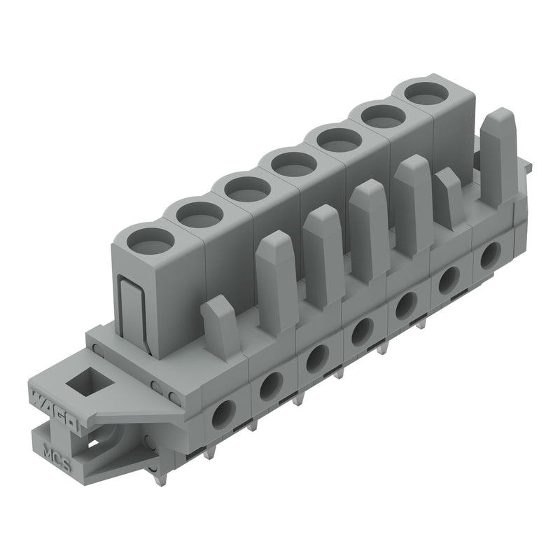 WAGO - Leiterplattensteckverbinder THT-Federleiste gerade 232-137/031-000 Rastermaß 5mm,grau − 50 Stück