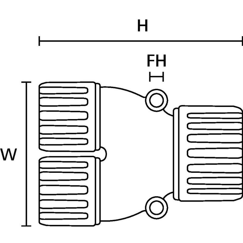 HellermannTyton - Verbinder für Wellschläuche Kunststoffverschraubung 166-25904(2) schwarz Y-Verteiler − 2 Stück