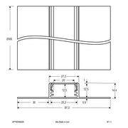 EVN Lichttechnik - Mechanisches Zubehör/Ersatzteile für Leuchten Trockenbauprofil APTB5AM200 inkl. Abdeckung