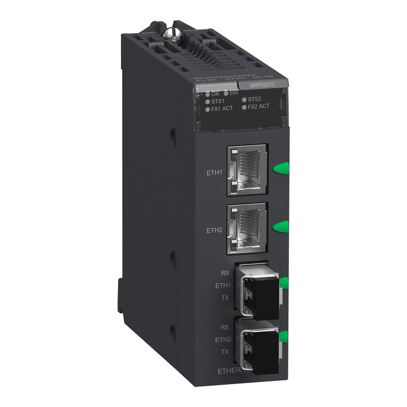 Schneider Electric - SPS-Kommunikations-Modul Fiber Converter BMXNRP0201C SM/LC 2CH 100MB CC
