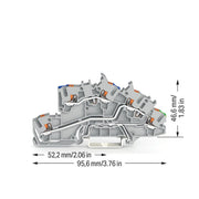 WAGO - Installations-Etagenklemme Installationsetagenklemme 2203-7646 2,5 mm² mit Drücker