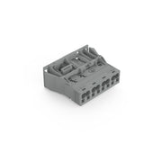 WAGO - Geräteanschluss für steckbare Gebäudeinstallation Snap-In-Stecker 770-754/060-000 4-polig,Kod. B,grau − 100 Stück