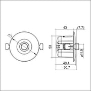 Zumtobel Group - Lichtregelsystemkomponente PIR-Sensor basicDIM #28004641 weiß