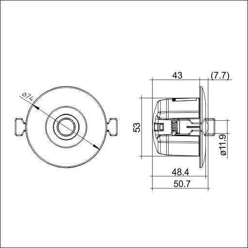 Zumtobel Group - Lichtregelsystemkomponente PIR-Sensor basicDIM #28004641 weiß