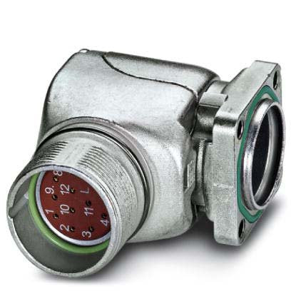 Phoenix Contact - Rundsteckverbinder, feldkonfektionierbar (Industriesteckverbinder) Gerätesteckverbinder RF-12S1N8AAD00 Vorderwand