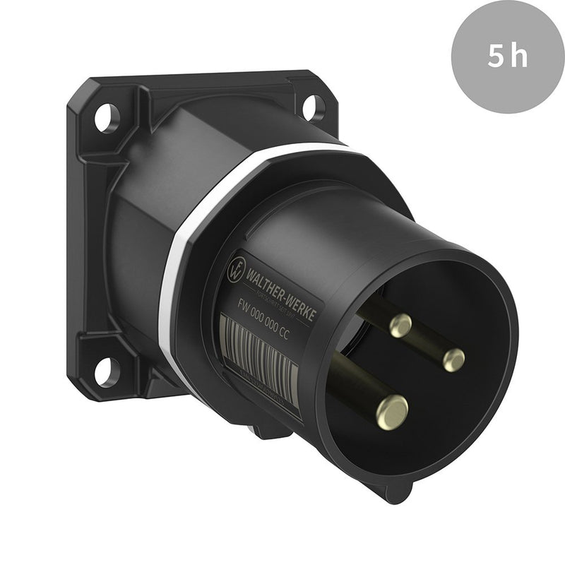 Walther Werke - CEE-Gerätestecker (IEC 60309) CEE NEO Anbaugerätestecker FW712305CC schräg 16A 3P 5h − 1 Stück