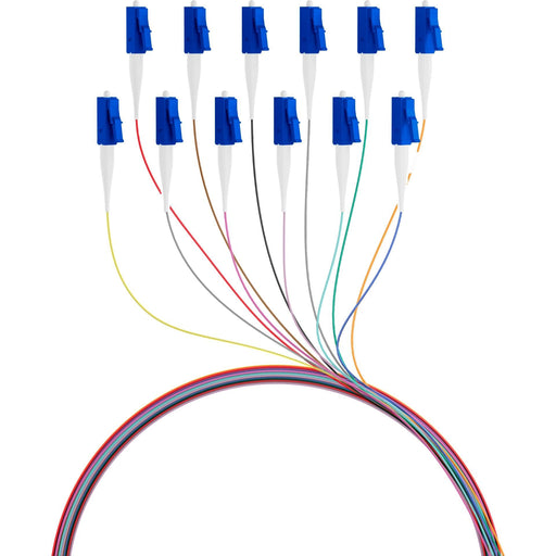 EFB-Elektronik - LWL-Pigtail LC-Faserpigtail 9/125 O0481.2 (VE12Satz) 2m, farbig