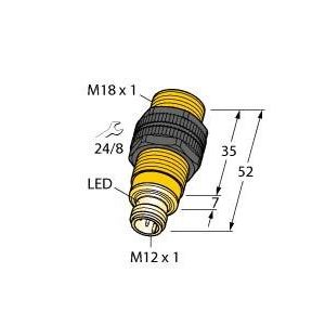 Turck - Induktiver Näherungsschalter Sensor NI12U-S18-VP6X-H1141 induktiv − 1 Stück