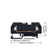 WAGO - Durchgangs-Reihenklemme 2-Leiter-Durchgangsklemme 282-905 6mm² − 50 Stück