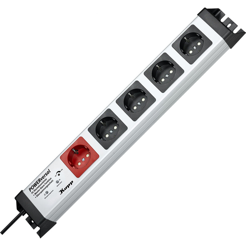 Kopp - Mehrfachsteckdose POWERversal 1+4-fach 227820012 mit MS + ÜSS