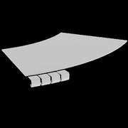 Unex - Deckel Bogen für Kabeltragsystem Abdeckung Flachbogen 67415-44 45 Grad 400 R600